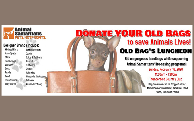 <h1 class="tribe-events-single-event-title">Animal Samaritans Old Bag’s Luncheon @ Thunderbird Country Club – Sunday, Feb. 16</h1>